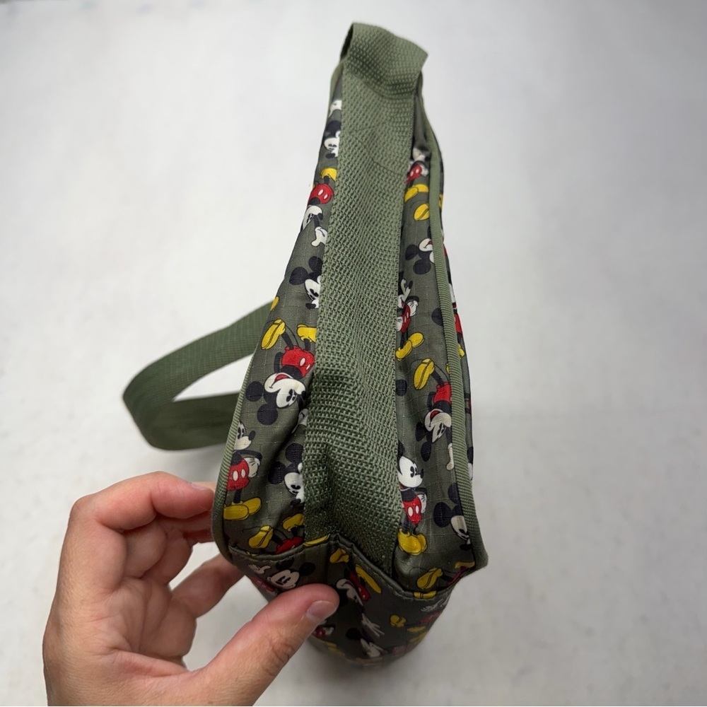 Disney Mickey Mouse Army Green Purse Handbag Crossbody - Picture 9 of 11